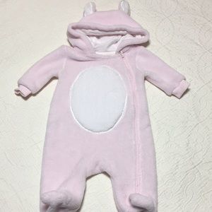 0-3m (5/$20) Fleece Bunny Footie by George